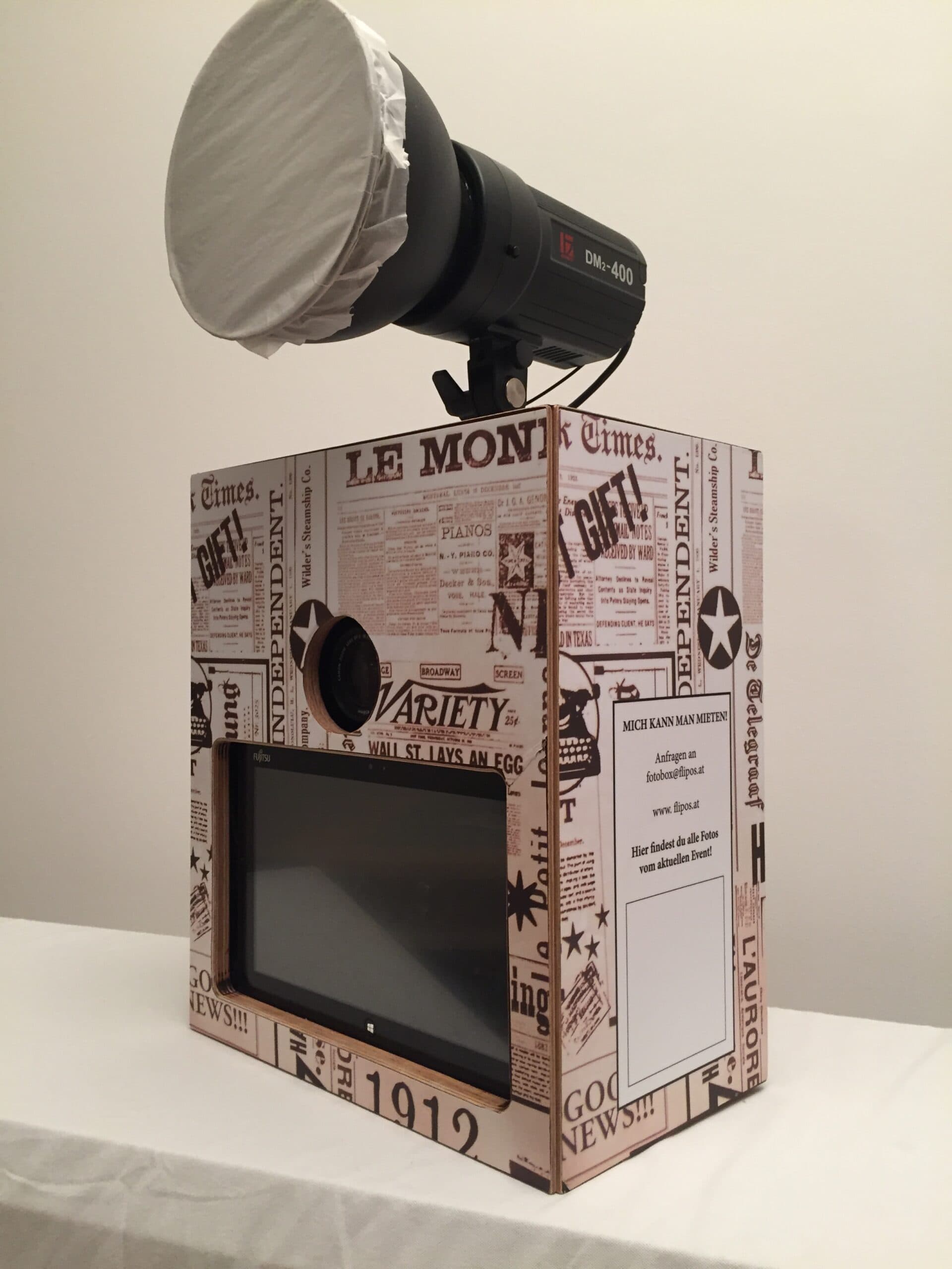 Vintage-Fotobox in Holz